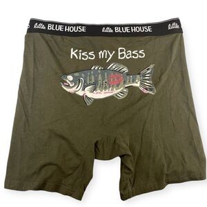 Little Blue House Mens Kiss my Bass‎ Boxer Briefs | XL